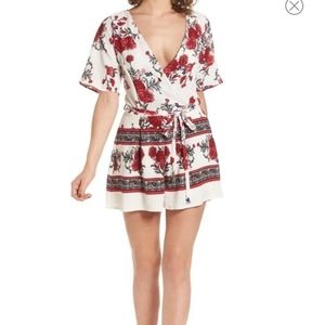 Trixxi floral border print romper